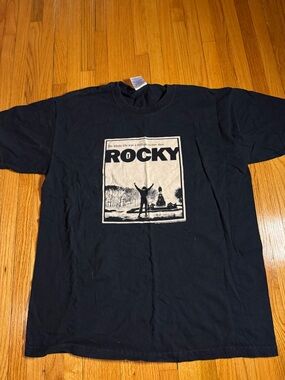 Rocky Movie Quote Tee Medium Black Gildan Shirt